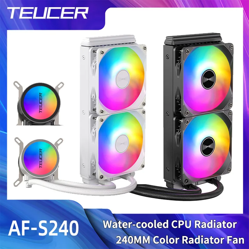 TEUCER AF-S240 Кулер для воды 240 мм Универсальный жидкостный кулер для процессора RGB-вентилятор Поддержка охлаждения процессора LGA1700/115x AMD AM4/AM5
TEUCER AF-S240 Кулер для воды 240 мм Универсальный жидкостный кулер для процессора RGB-вентилятор Поддержка охлаждения процессора LGA1700/115x AMD AM4/AM5