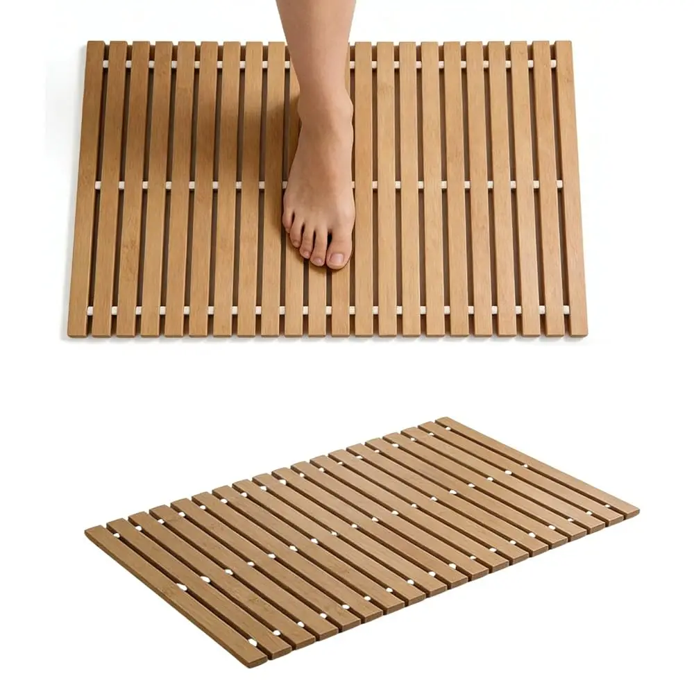 2Pcs Bamboo Bath Mat, 24 x 16 Inches Foldable Bamboo Shower Mats (Carbonized Color), Non-Slip Wood Bath Mats Eco Bath Mat for
2Pcs Bamboo Bath Mat, 24 x 16 Inches Foldable Bamboo Shower Mats (Carbonized Color), Non-Slip Wood Bath Mats Eco Bath Mat for