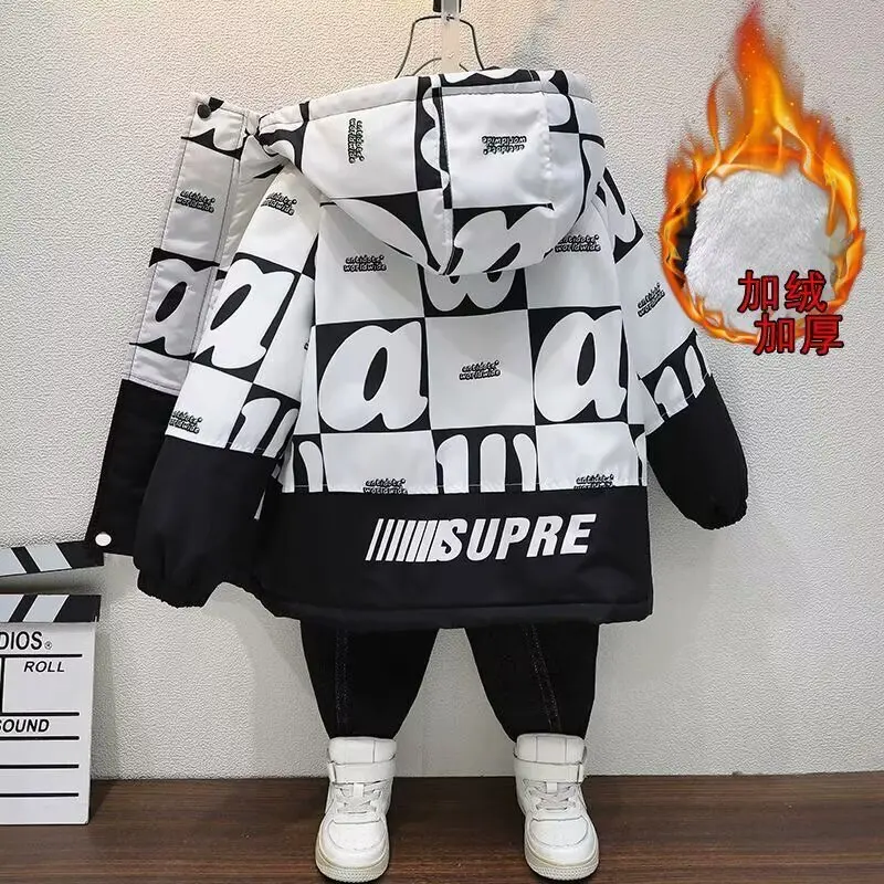 Boys Winter Coat Jacket Cotton 2025 Printed Warm Thick Velvet Outerwear Breathable Children's Clothing for Boys
Boys Winter Coat Jacket Cotton 2025 Printed Warm Thick Velvet Outerwear Breathable Children's Clothing for Boys