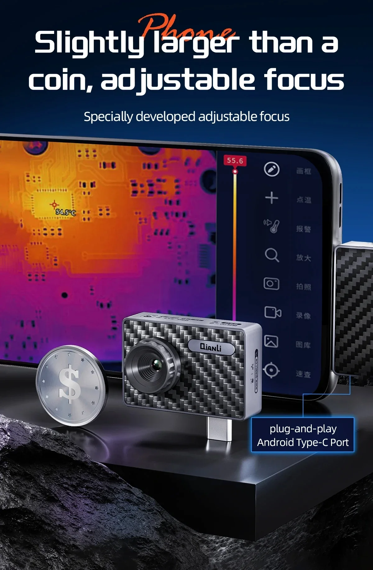 Тепловизор QianLi Fire Eye Pro с складным держателем для быстрой диагностики и анализа неисправностей материнских плат, портативный тестер
Тепловизор QianLi Fire Eye Pro с складным держателем для быстрой диагностики и анализа неисправностей материнских плат, портативный тестер