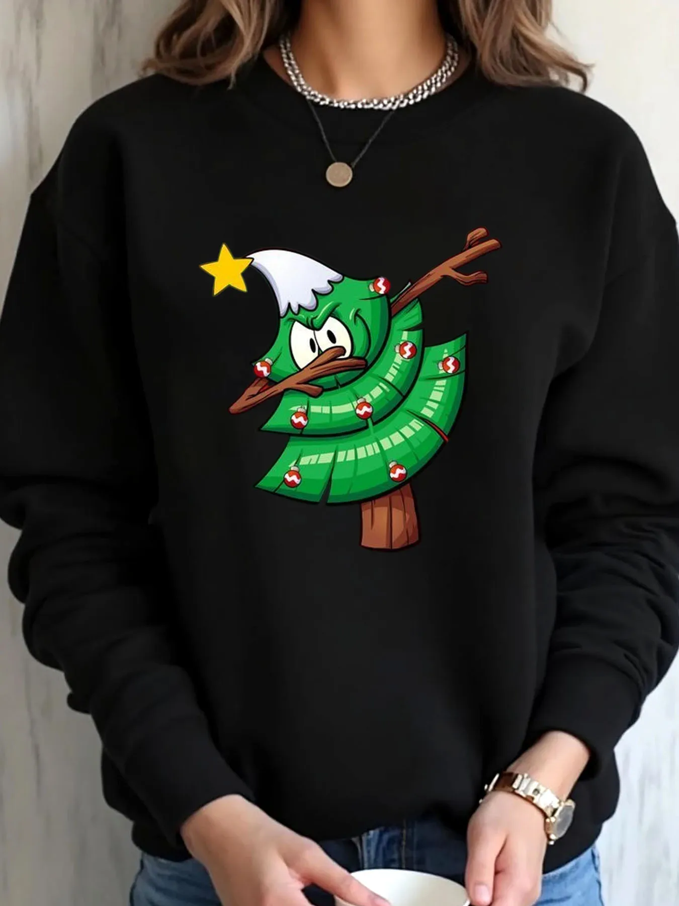 Женская толстовка большого размера с принтом рождественской утиной елки, уличная одежда
Женская толстовка большого размера с принтом рождественской утиной елки, уличная одежда