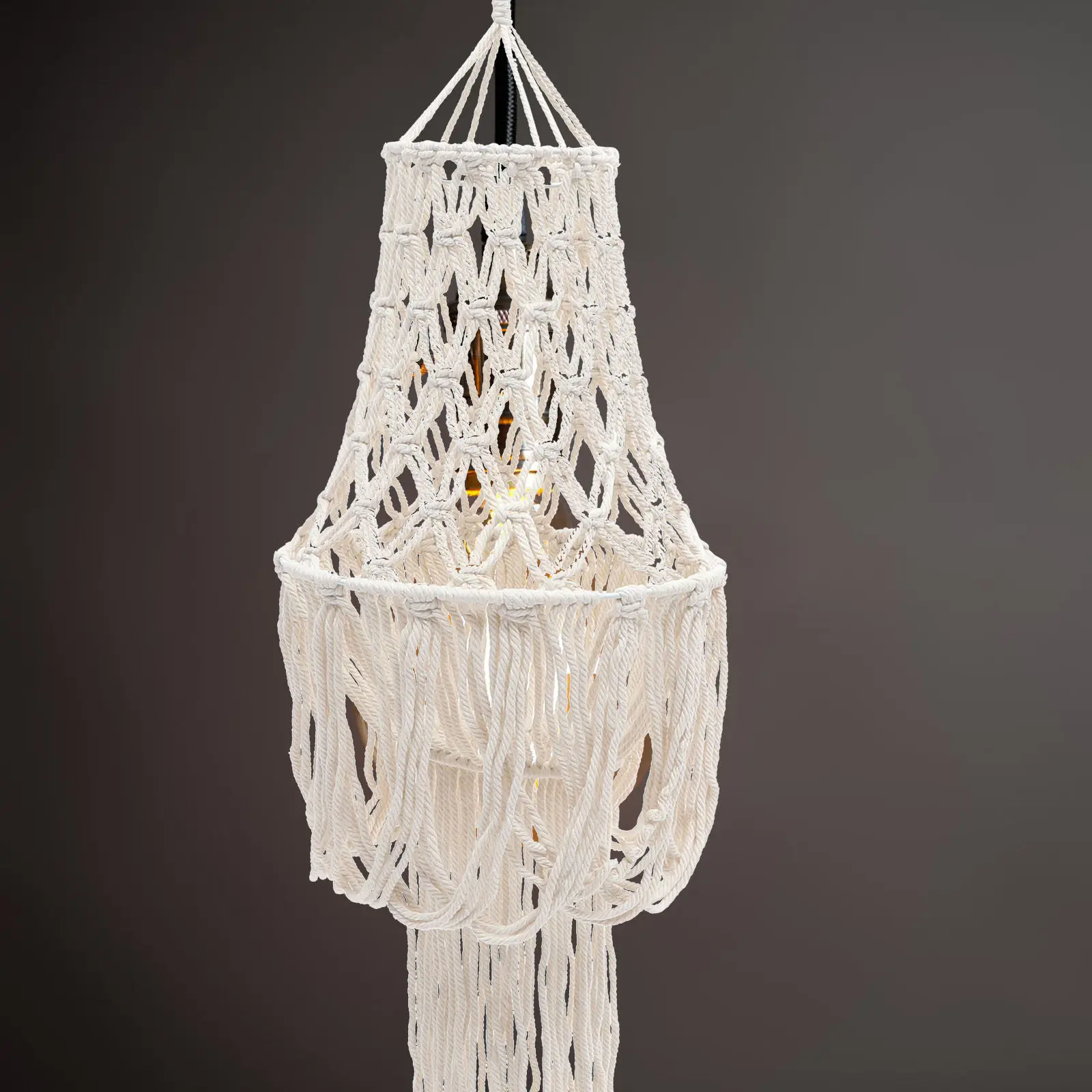 Bohemian Macrame Cotton Rope Woven Lamp Shade Ceiling Light Cover Rustic Pendant Lamp Shade Living Room Bedroom Decor
Bohemian Macrame Cotton Rope Woven Lamp Shade Ceiling Light Cover Rustic Pendant Lamp Shade Living Room Bedroom Decor