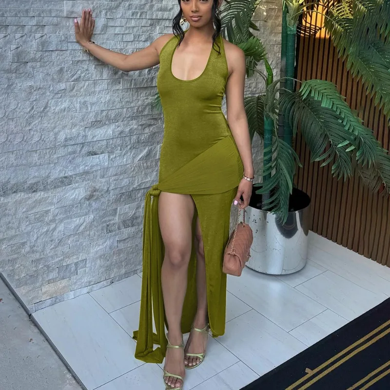 Talenza Fashion Hanging Neck Long Dress Summer Sexy Slit Bandage Lace-up Backless Vest Dress New Tight Luxury Women's Dress 2025
Talenza Fashion Hanging Neck Long Dress Summer Sexy Slit Bandage Lace-up Backless Vest Dress New Tight Luxury Women's Dress 2025