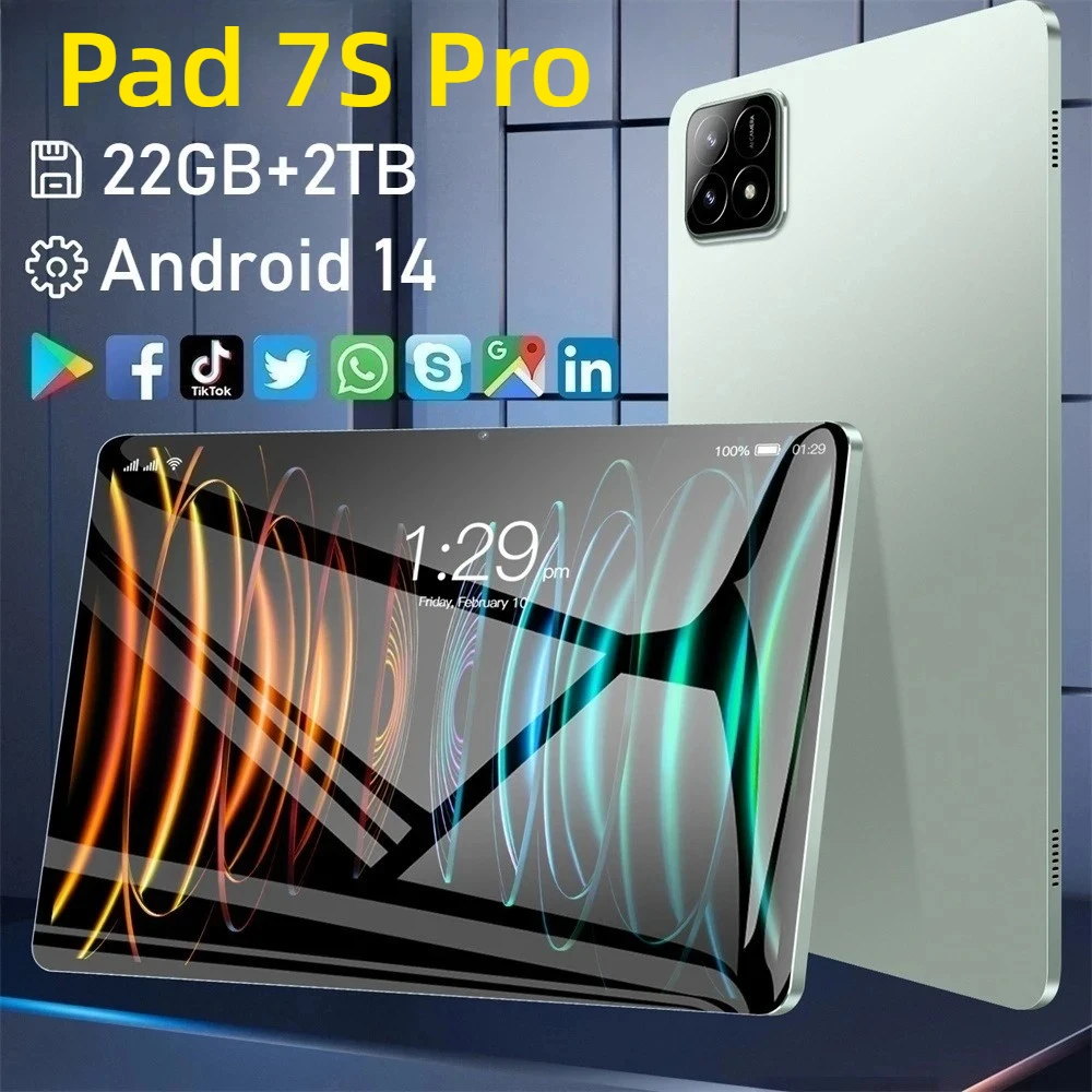 2025 New Pad 7s Pro Original Tablet 11 inch Android 14 Tablets 4G 5G Dual SIM 20000mAh WIFI HD Screen For Children's Tab Pc
2025 New Pad 7s Pro Original Tablet 11 inch Android 14 Tablets 4G 5G Dual SIM 20000mAh WIFI HD Screen For Children's Tab Pc