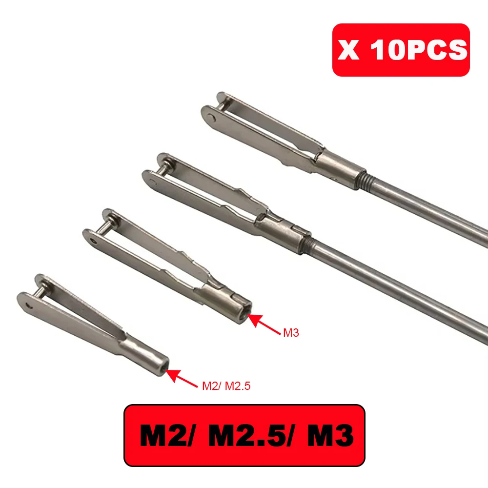 10PCS M2/ M2.5/ M3 Steel Clevis Push Rod Coupler Servo Connecting Level/ Rod Chuck Horn Clip for RC Micro Aircraft Boat Parts
10PCS M2/ M2.5/ M3 Steel Clevis Push Rod Coupler Servo Connecting Level/ Rod Chuck Horn Clip for RC Micro Aircraft Boat Parts