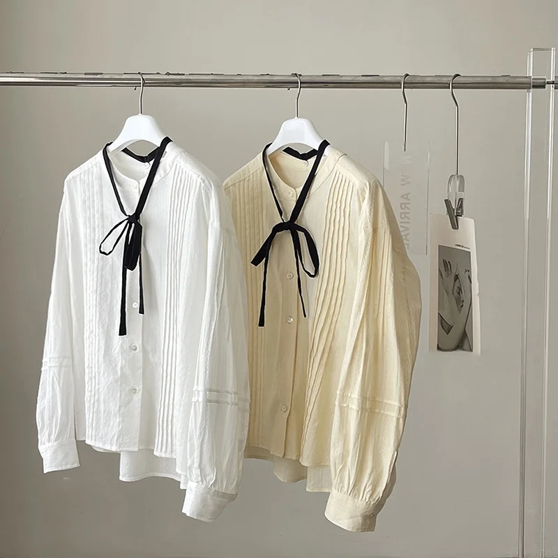 Съемный плиссированный круглый топ Ne Commuter Versatile для похудения Small irt Korean Sle Long Sve Button Detail
Съемный плиссированный круглый топ Ne Commuter Versatile для похудения Small irt Korean Sle Long Sve Button Detail