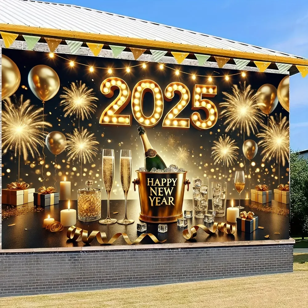 Large 2025 New Year's Party banners, champagne and fireworks designs, celebrations and Photography Prop
Large 2025 New Year's Party banners, champagne and fireworks designs, celebrations and Photography Prop