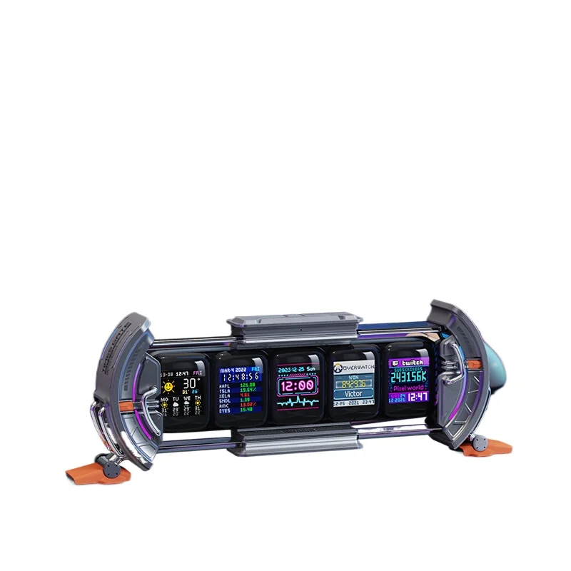 E-sports room e-sports desktop ornament technology glow tube clock for boys
E-sports room e-sports desktop ornament technology glow tube clock for boys