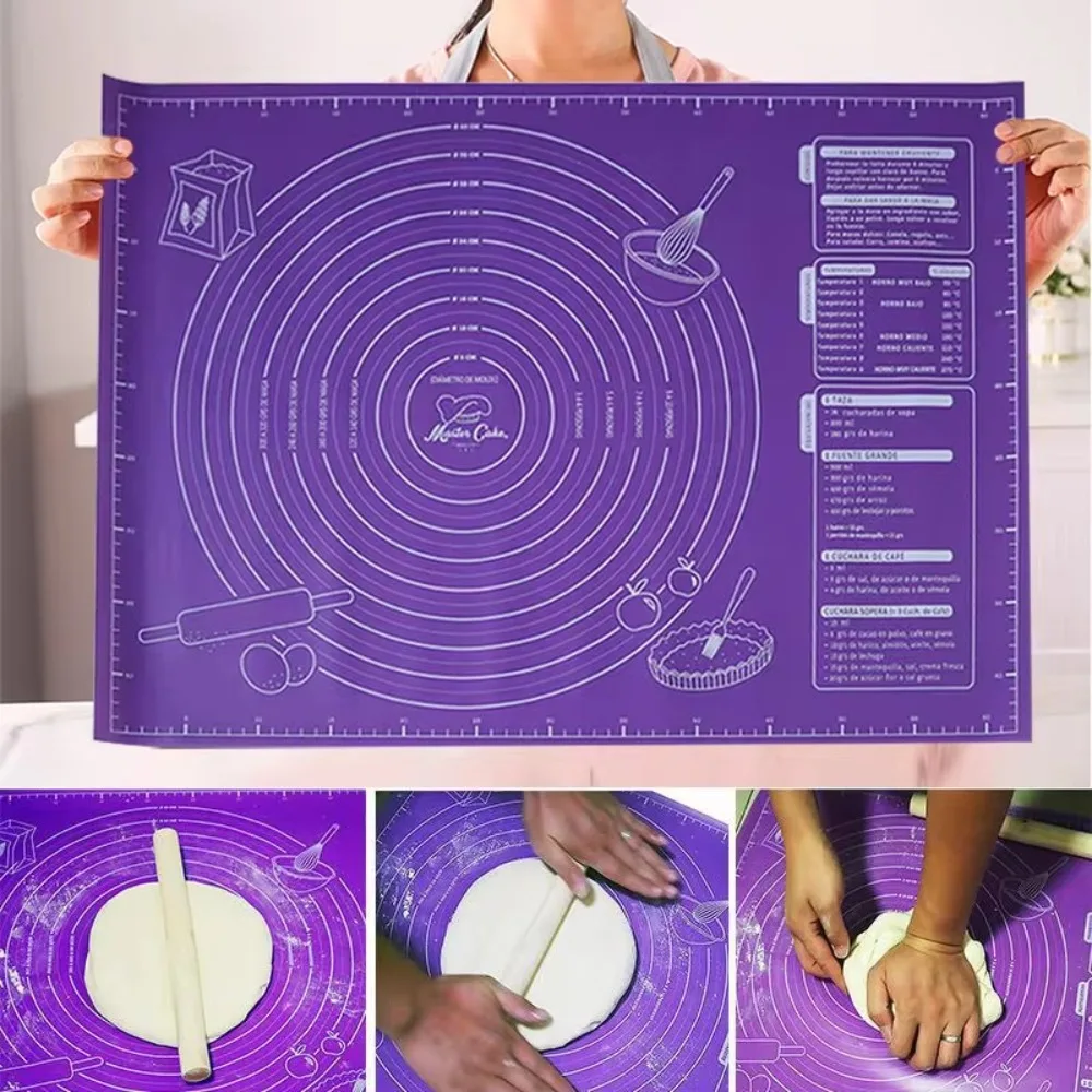 Silicone Pastry Mat Non Slip Large Non Stick Silicone Baking Fondant Mat Pie Pizza Cookies Easy Clean Kneading Mat with Scale
Silicone Pastry Mat Non Slip Large Non Stick Silicone Baking Fondant Mat Pie Pizza Cookies Easy Clean Kneading Mat with Scale