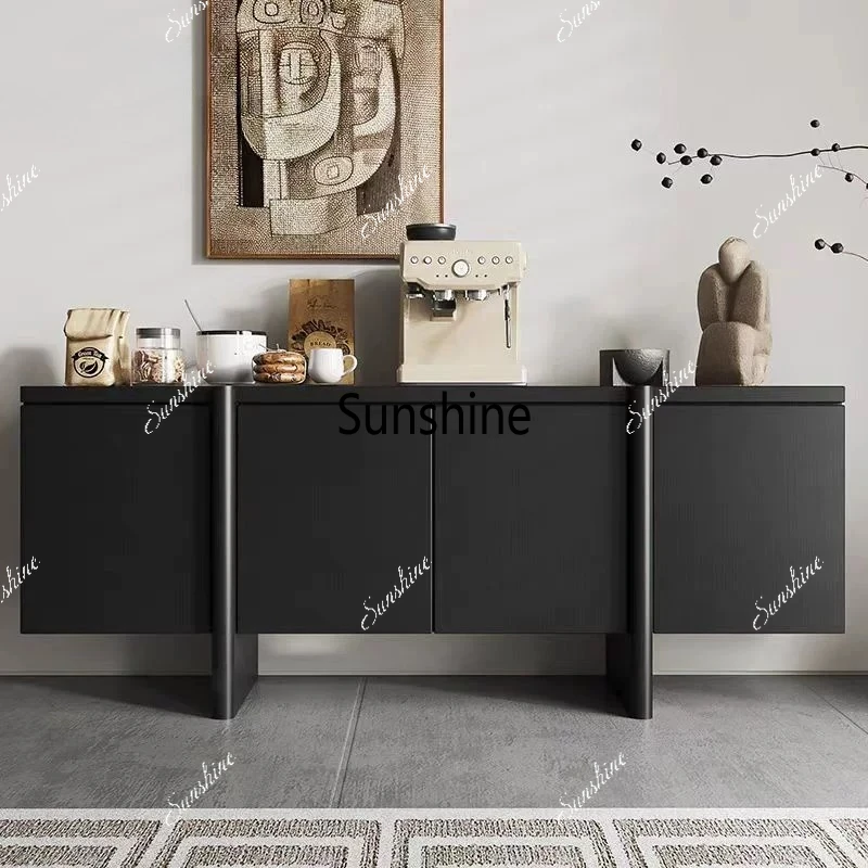 Italian minimalist black dining side cabinet, model room storage, entrance entrance
Italian minimalist black dining side cabinet, model room storage, entrance entrance