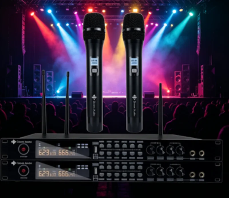 GAW-Q450 2-channel UHF wireless microphone system, handheld wireless mic set for KTV karaoke bar entertainment
GAW-Q450 2-channel UHF wireless microphone system, handheld wireless mic set for KTV karaoke bar entertainment