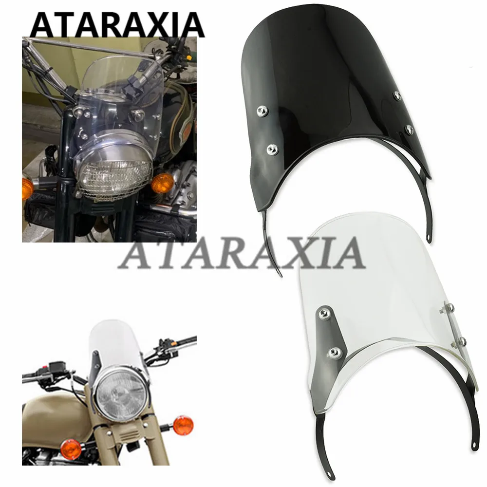 Motorbike 7.5" Headlight Windshield Fairing Compact Sport Wind Deflector Instrument Visor For Royal Enfield Classic 500CC Models
Motorbike 7.5" Headlight Windshield Fairing Compact Sport Wind Deflector Instrument Visor For Royal Enfield Classic 500CC Models