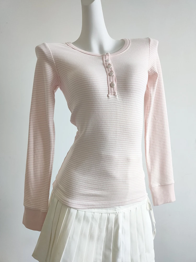 Striped TShirts Women Autumn 2025 Long Sleeve Sweet T-Shirts for Ulzzang Girls Cute Tops Tee Harajuku Clothes
Striped TShirts Women Autumn 2025 Long Sleeve Sweet T-Shirts for Ulzzang Girls Cute Tops Tee Harajuku Clothes