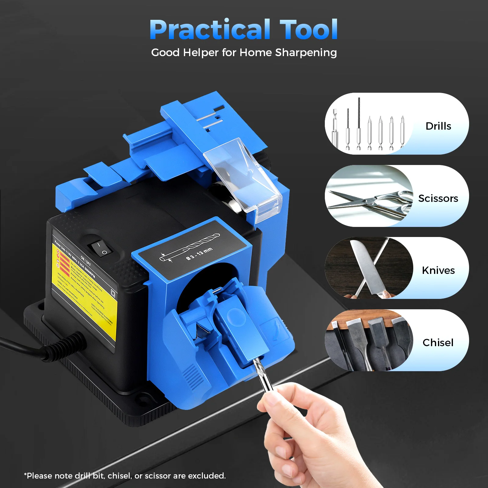 Multifunctional Electric Sharpening Machine, Electric Drill Bit Grinding Machine
Multifunctional Electric Sharpening Machine, Electric Drill Bit Grinding Machine