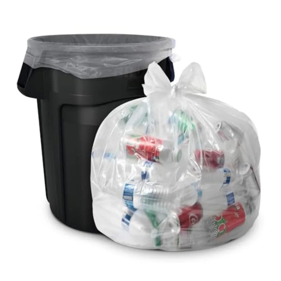 60 Gallon Clear Trash Bags - Huge 100 Pack - 38" x 58" - 1.5 MIL (Equivalent) - CSR Series - Heavy Duty Industrial Liners Clear
60 Gallon Clear Trash Bags - Huge 100 Pack - 38" x 58" - 1.5 MIL (Equivalent) - CSR Series - Heavy Duty Industrial Liners Clear