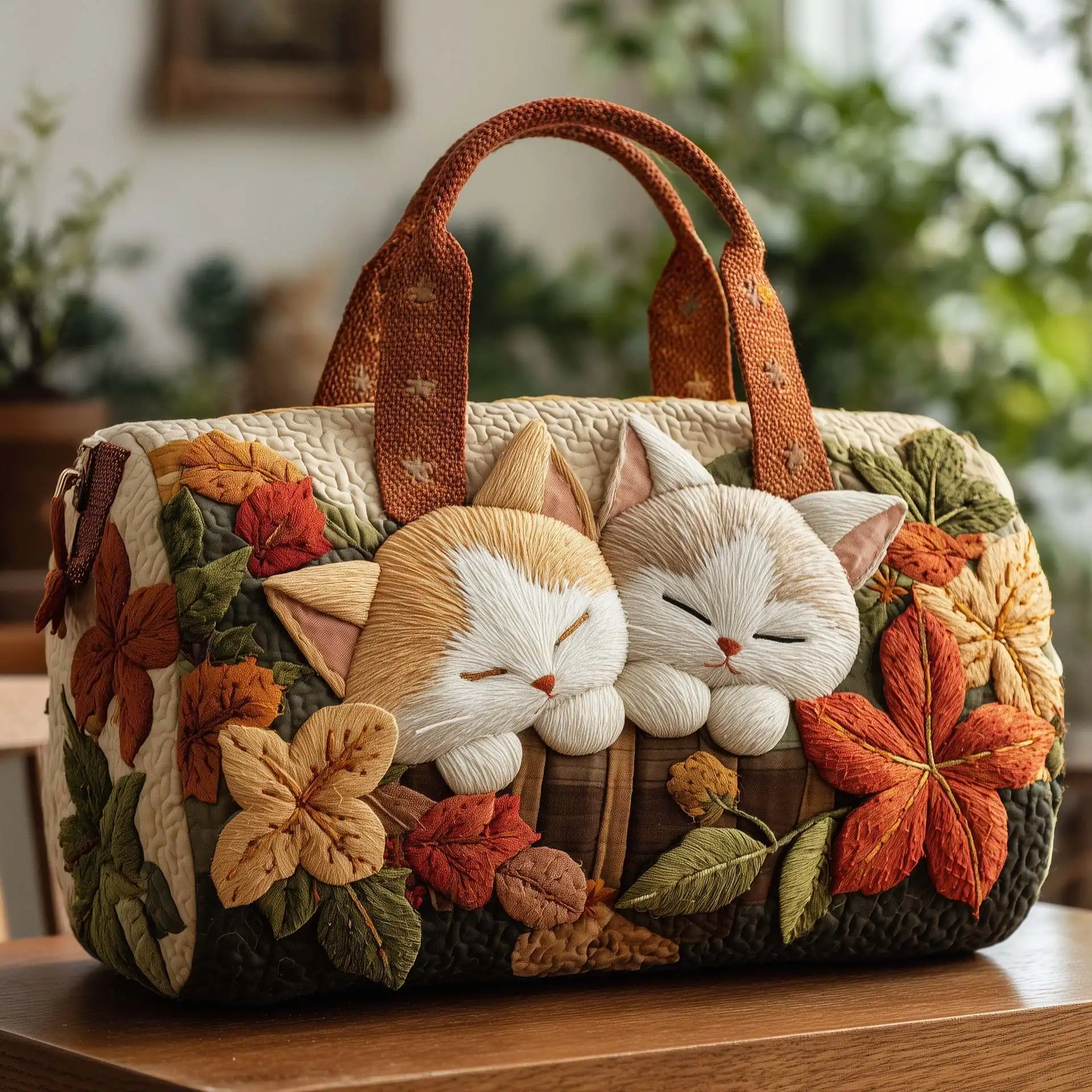 Cute 3D Quilted Cat Tote Bag Halloween Print Unique Travel Handbag Gift for Cat Lovers Shoulder Purse
Cute 3D Quilted Cat Tote Bag Halloween Print Unique Travel Handbag Gift for Cat Lovers Shoulder Purse