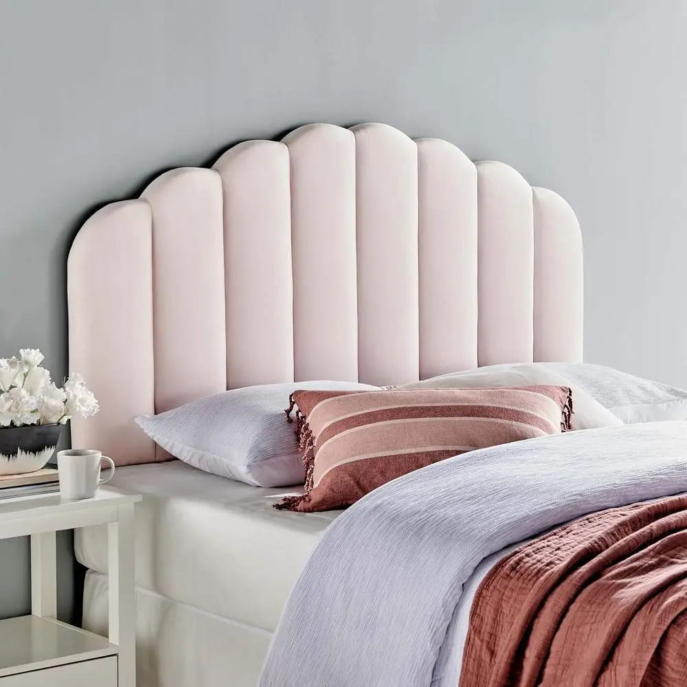 Pink Velvet Upholstered Queen Size Headboard
Pink Velvet Upholstered Queen Size Headboard