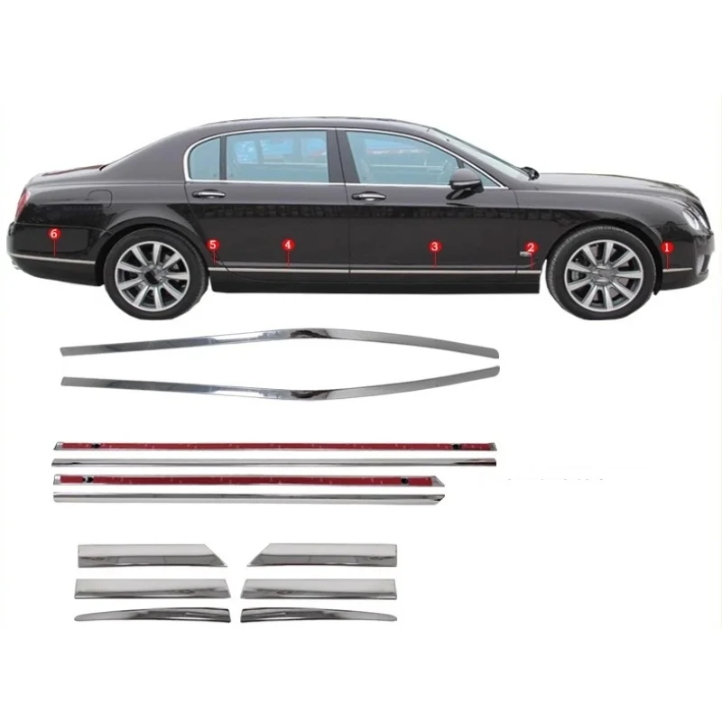 Full of chrome Trim for Bentlely Flying Spur Car door front rear bumper fender Decorative Strip Auto Acessories
Full of chrome Trim for Bentlely Flying Spur Car door front rear bumper fender Decorative Strip Auto Acessories