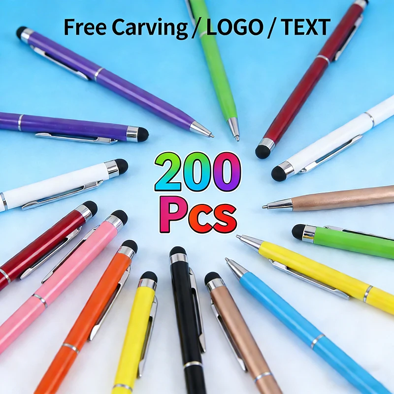 200 Pcs Metal 2-in-1 Stylus Universal Ballpoint Pen Custom Logo Text Engraving Office School Advertising Pen Engraved Name Text
200 Pcs Metal 2-in-1 Stylus Universal Ballpoint Pen Custom Logo Text Engraving Office School Advertising Pen Engraved Name Text