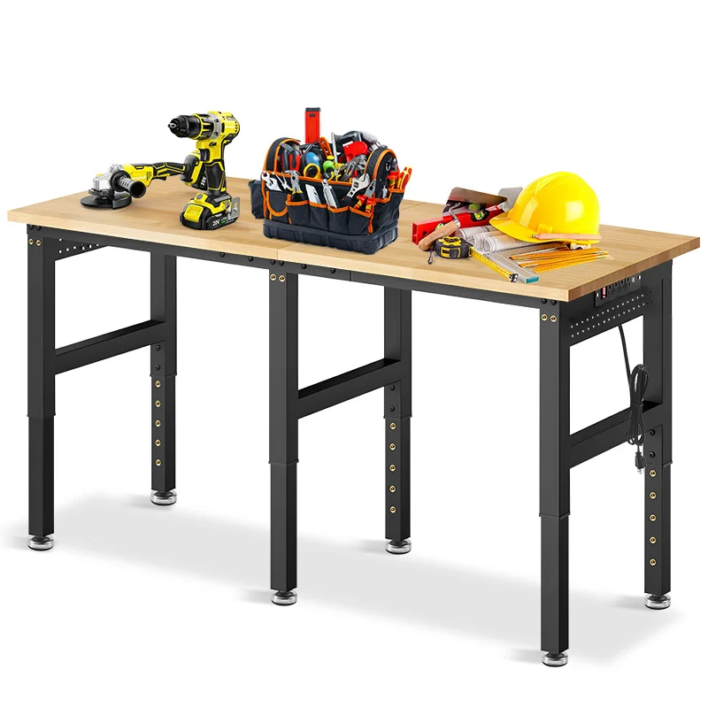72”Adjustable Workbench, 5000 LBS Heavy-Duty Rubber Wooden Top Worktable with Power Outlet Pegboard for Garage Home Workshop
72”Adjustable Workbench, 5000 LBS Heavy-Duty Rubber Wooden Top Worktable with Power Outlet Pegboard for Garage Home Workshop