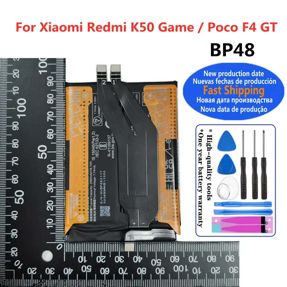 2024 Years 4700mAh Battery BP48 For Xiaomi Poco F4 GT, Redmi K50 Game Phone Battery + Tools
2024 Years 4700mAh Battery BP48 For Xiaomi Poco F4 GT, Redmi K50 Game Phone Battery + Tools