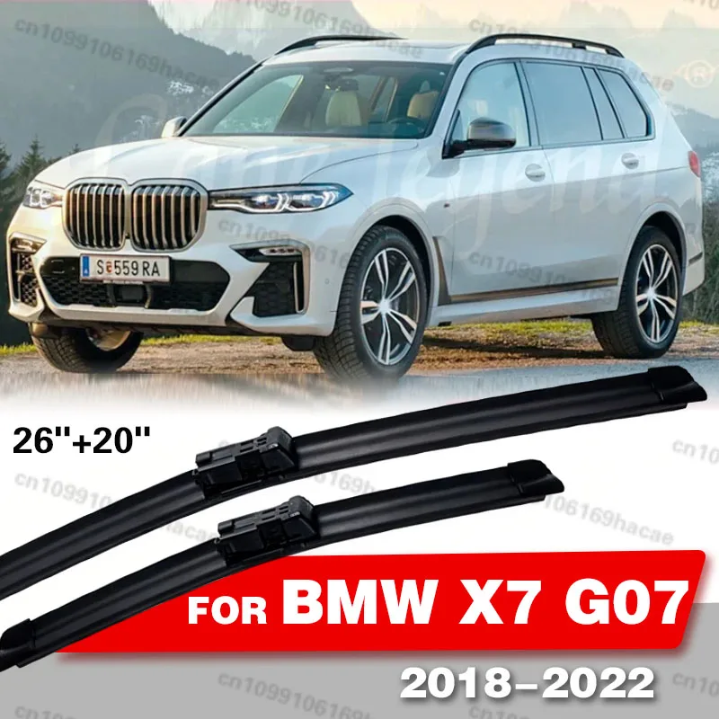 For BMW X7 G07 2018-2022 2019 2020 2021 2pcs Front Windshield Wiper Blades Windscreen Wipers 26"+20" Car Accessories
For BMW X7 G07 2018-2022 2019 2020 2021 2pcs Front Windshield Wiper Blades Windscreen Wipers 26"+20" Car Accessories