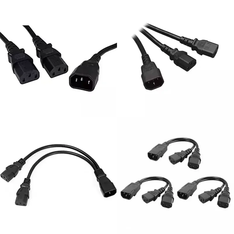 Quality 16 18 10A 250V IEC C14 Male to 2 X C13 Female C19 to C20 Y Splitter Shaped Cord Cable Extension Power Cord with
Quality 16 18 10A 250V IEC C14 Male to 2 X C13 Female C19 to C20 Y Splitter Shaped Cord Cable Extension Power Cord with
