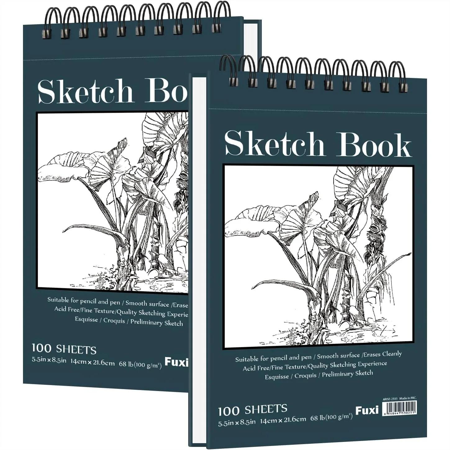 Small Sketchbook 5.5x8.5 Inch 2 Pack Top Spiral Sketch Pad Hard Cover 100 Sheets Each 100gsm Drawing Paper for Kids Beginners Artists Portable Drawing Pad
Small Sketchbook 5.5x8.5 Inch 2 Pack Top Spiral Sketch Pad Hard Cover 100 Sheets Each 100gsm Drawing Paper for Kids Beginners Artists Portable Drawing Pad