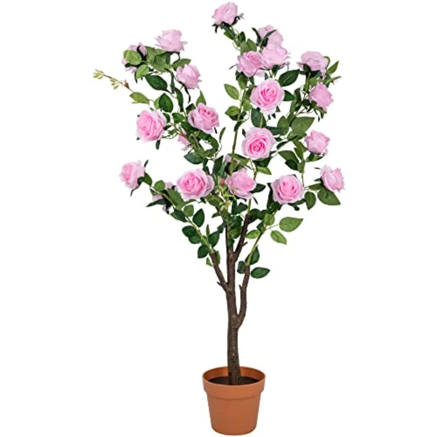 Potted Artificial Rose Bush in Bloom - 44 - Pink - Indoor Outdoor Decoration - Realistic Silk Flowers - Durable Polyester
Potted Artificial Rose Bush in Bloom - 44 - Pink - Indoor Outdoor Decoration - Realistic Silk Flowers - Durable Polyester