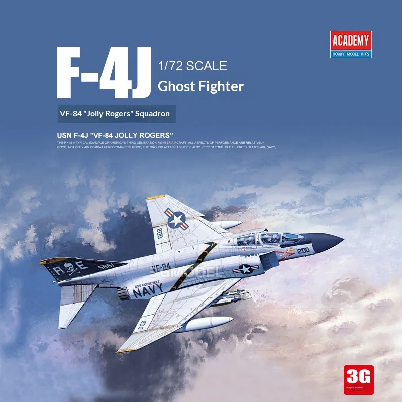 3G Academy 1/72 US Navy F-4J VF-84 Phantom Fighter Jet Assembly Model Kit 12529 Military Aircraft Model 246mm Length 72mm Height
3G Academy 1/72 US Navy F-4J VF-84 Phantom Fighter Jet Assembly Model Kit 12529 Military Aircraft Model 246mm Length 72mm Height
