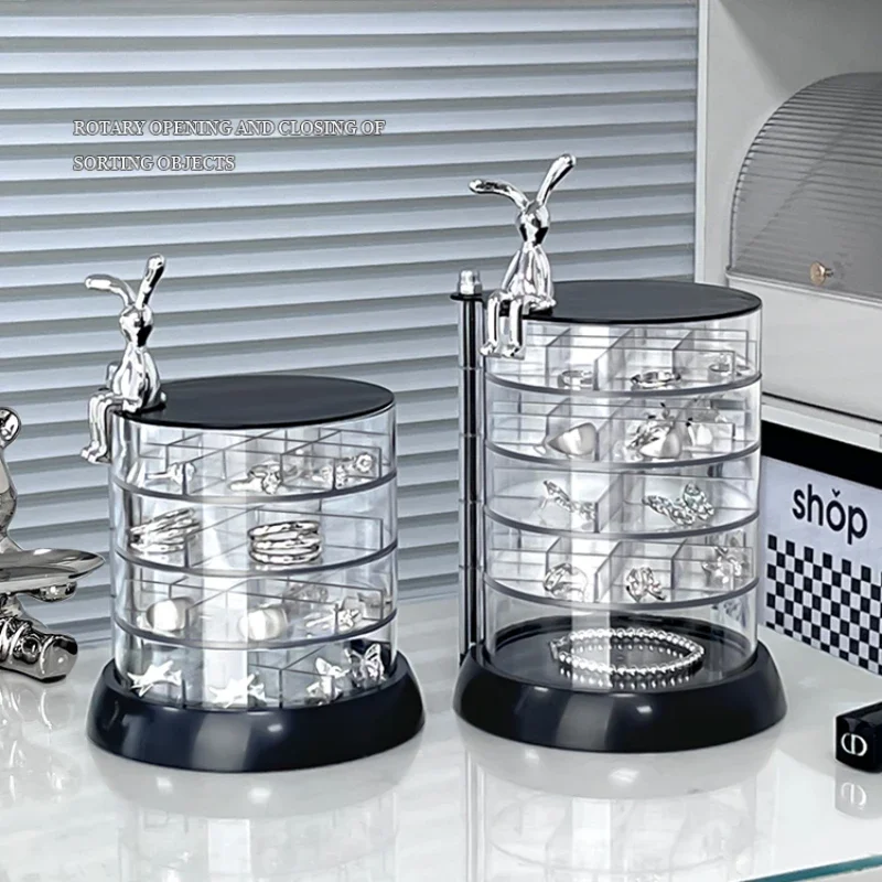 Rotating Earrings and Necklace Organizer, Transparent Multi-Grid Jewelry Storage Box, Large Capacity, Jewelry Spinner
Rotating Earrings and Necklace Organizer, Transparent Multi-Grid Jewelry Storage Box, Large Capacity, Jewelry Spinner