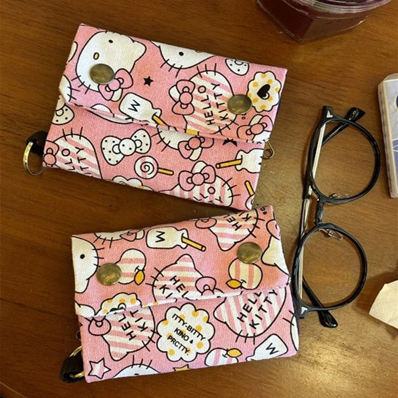 Sanrio Kawaii Hello Kitty Y2K Canvas Purse Girl Heart Sweet Cute Cartoon Anime Multi-Function Card Bag Coin Wallet Folding Gifts
Sanrio Kawaii Hello Kitty Y2K Canvas Purse Girl Heart Sweet Cute Cartoon Anime Multi-Function Card Bag Coin Wallet Folding Gifts