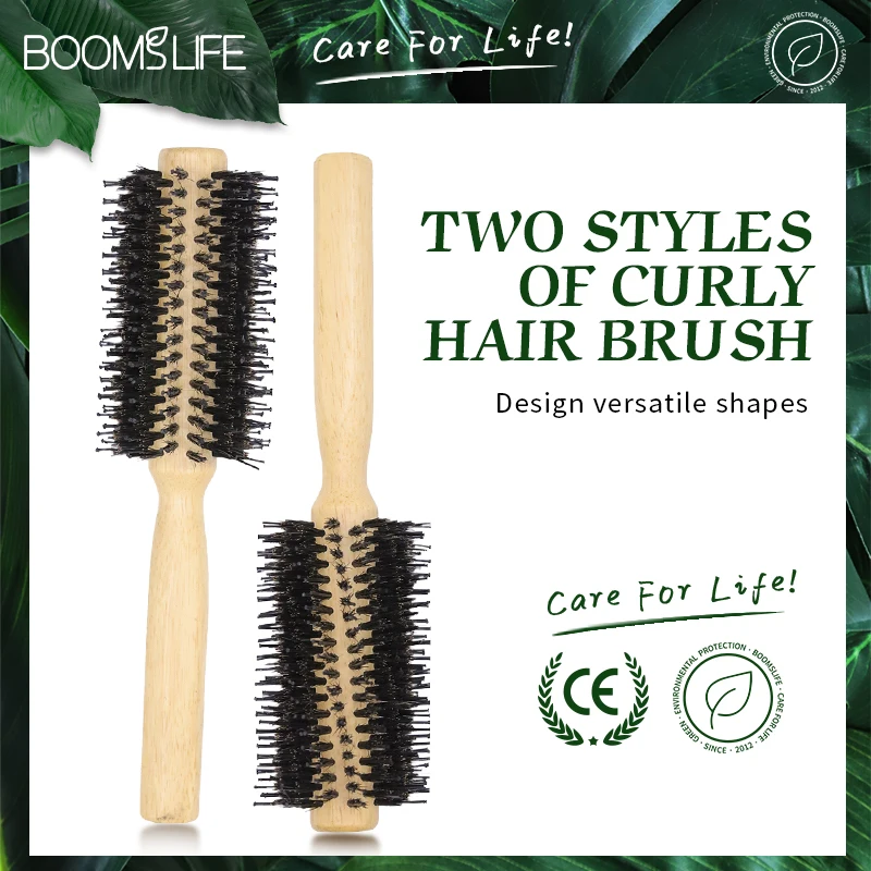 Boar Bristles Round Hair Brush Women Anti Static Wood Comb Hair Curling Styling Barrel Rolling Detangling Hair Comb For Curly
Boar Bristles Round Hair Brush Women Anti Static Wood Comb Hair Curling Styling Barrel Rolling Detangling Hair Comb For Curly