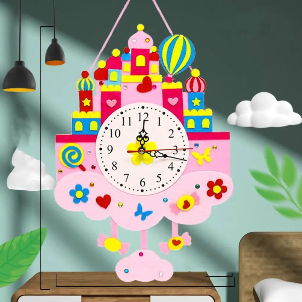 Nonwoven Fabric Cognition Clocks Toys DIY Puzzle Cartoon Clock DIY Clock Toys Hour Minute Second Time Teaching Aid Kids Gift
Nonwoven Fabric Cognition Clocks Toys DIY Puzzle Cartoon Clock DIY Clock Toys Hour Minute Second Time Teaching Aid Kids Gift