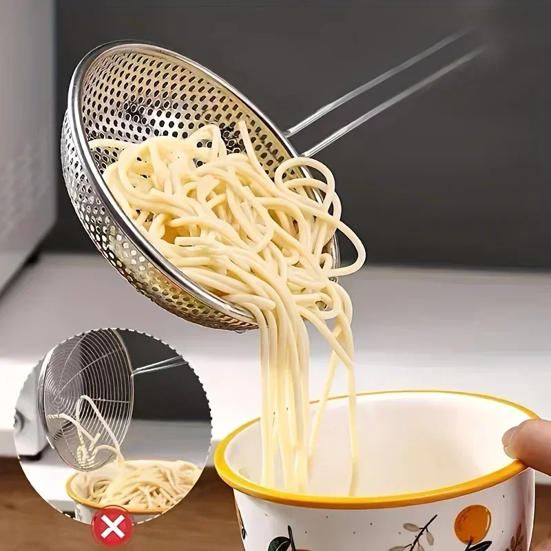 Stainless Steel Colander with Wooden Handle - Fine Mesh Skimmer Spoon for Cooking, Food Prep Grease Filtering for Pasta Noodles
Stainless Steel Colander with Wooden Handle - Fine Mesh Skimmer Spoon for Cooking, Food Prep Grease Filtering for Pasta Noodles