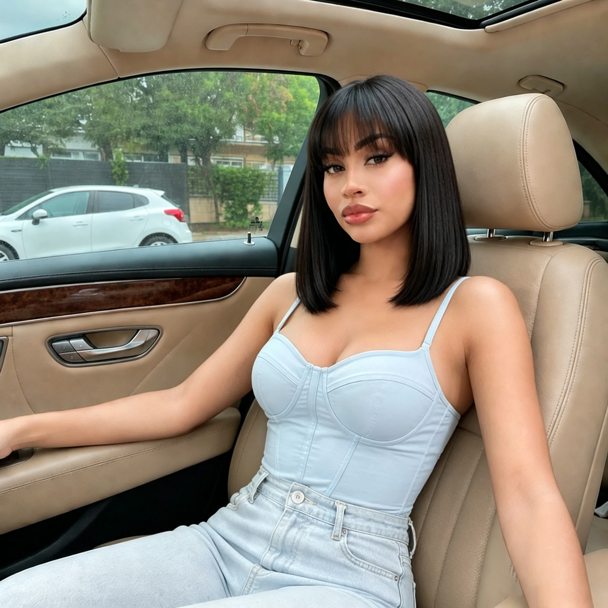 Women's Natural Black Human Hair Wig Short Straight Bob Style with Bangs 3x1 Lace Middle Part Full Machine Made Wig 10/12/14 Inch Indian Hair
Women's Natural Black Human Hair Wig Short Straight Bob Style with Bangs 3x1 Lace Middle Part Full Machine Made Wig 10/12/14 Inch Indian Hair