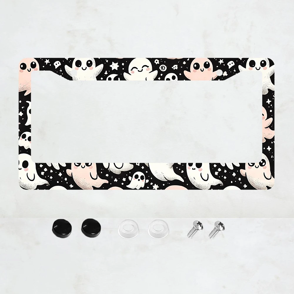 1PC Funny Ghost Pattern Aluminum License Plate Frame - US Standard Size, Decorative Car License Plate Bracket, 2 Holes
1PC Funny Ghost Pattern Aluminum License Plate Frame - US Standard Size, Decorative Car License Plate Bracket, 2 Holes