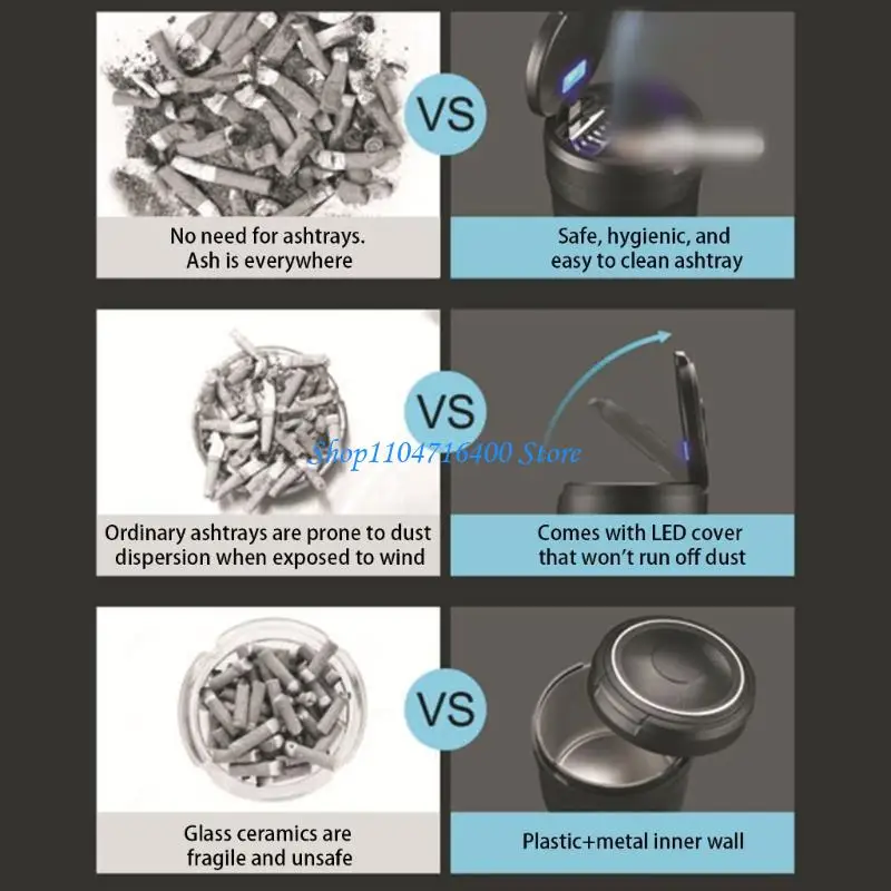 y1gd LED Light Car Ashtray Easy Carry Smokeless Vehicle Ashtray for Auto Cup Holder
y1gd LED Light Car Ashtray Easy Carry Smokeless Vehicle Ashtray for Auto Cup Holder