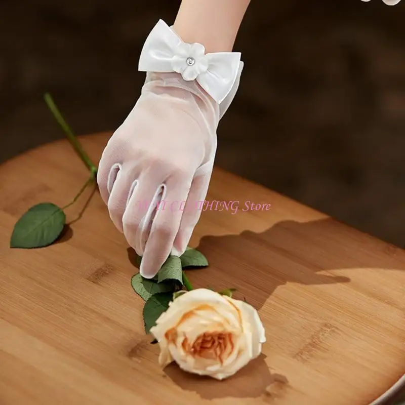 N5KF Elegant Bowknot Cuffs Bridal Wedding Gloves Handwear For Photoshoots Dressingup
N5KF Elegant Bowknot Cuffs Bridal Wedding Gloves Handwear For Photoshoots Dressingup
