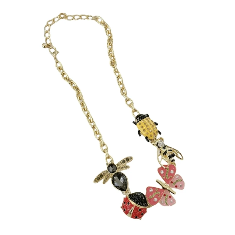 Винтажные вдохновленные божьи коровки бабочки ожерелье панк y2k 
Винтажные вдохновленные божьи коровки бабочки ожерелье панк y2k