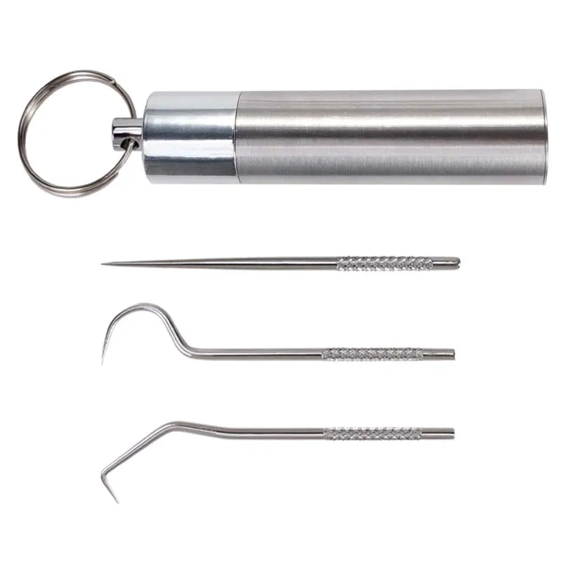 3PCS Stainless steel portable toothpick, oral cleaning and care, cleaning tool for interdental dirt, dental toothpick
3PCS Stainless steel portable toothpick, oral cleaning and care, cleaning tool for interdental dirt, dental toothpick