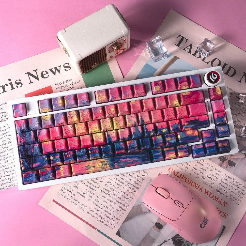 Van Gogh's Night Sky Side Engraved Light Transmission Keycap PBT Dyed 134 Keys for Cherry MX Switching Mechanical Keyboard
Van Gogh's Night Sky Side Engraved Light Transmission Keycap PBT Dyed 134 Keys for Cherry MX Switching Mechanical Keyboard