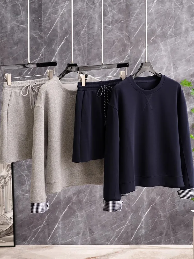 Loose Long Sleeve Plaid Sweatshirt And Skirt Set Young 10 Years Old Two Piece Set Casual Sportswear Polyester round Neck
Loose Long Sleeve Plaid Sweatshirt And Skirt Set Young 10 Years Old Two Piece Set Casual Sportswear Polyester round Neck