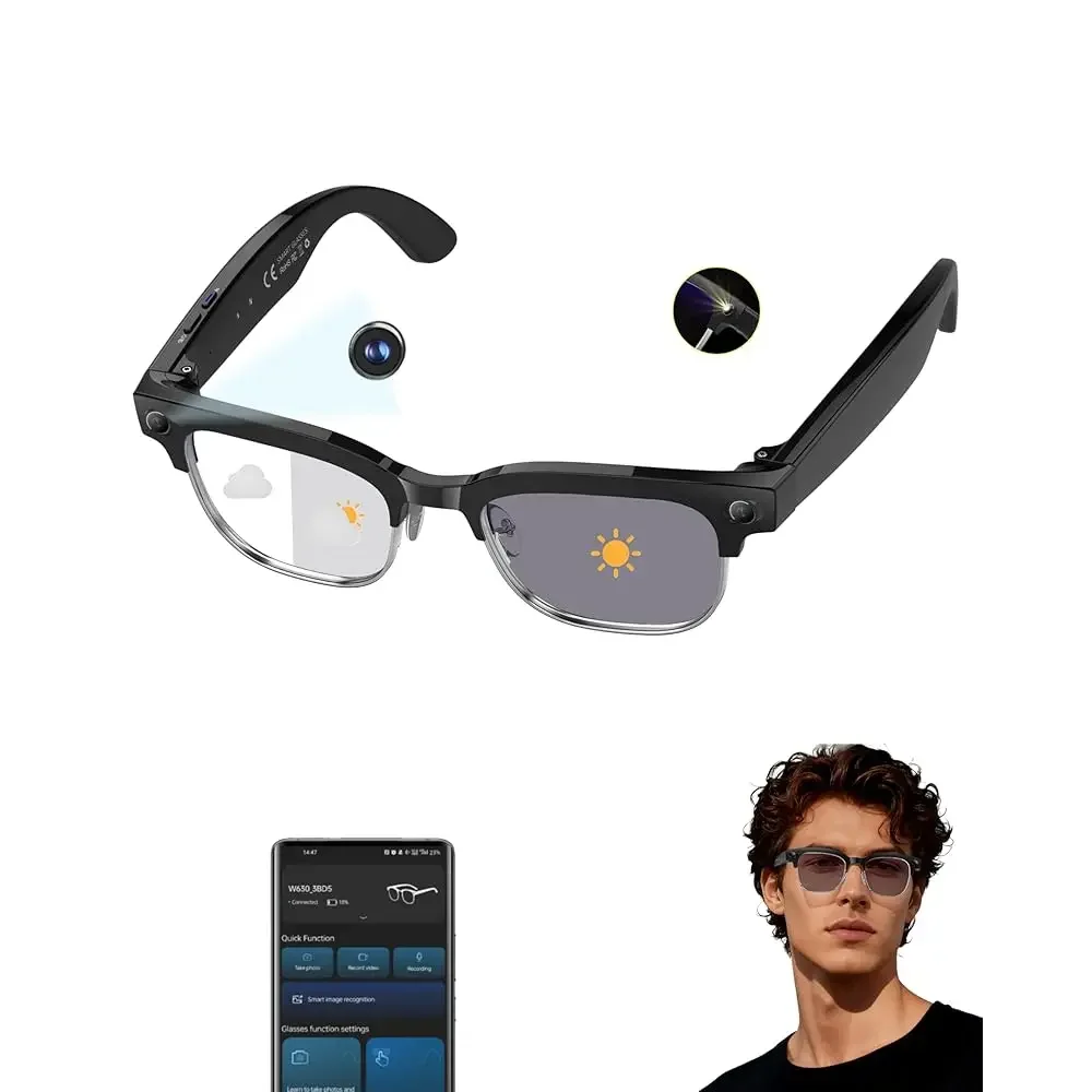 Ailexpress-Free Shipping-AI Smart Glasses with 4K Camera/Video Recording/Bluetooth for Men & Women/Hands-Free Recording Glasses
Ailexpress-Free Shipping-AI Smart Glasses with 4K Camera/Video Recording/Bluetooth for Men & Women/Hands-Free Recording Glasses