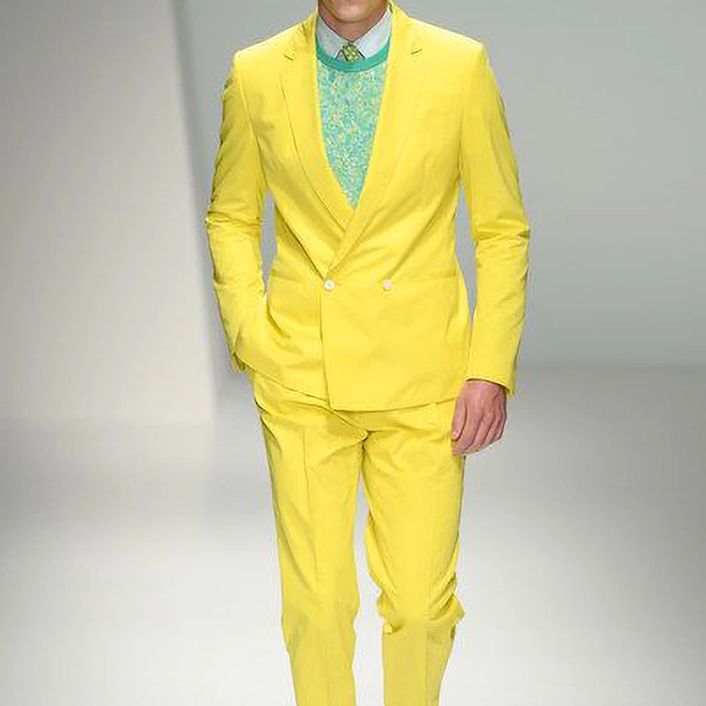 2023 New Men Suits Yellow Fashion Notch Lapel Chic Male Blazer Business Wedding Tuxedo Casual Slim Fit 2 Piece Jacket Pants
2023 New Men Suits Yellow Fashion Notch Lapel Chic Male Blazer Business Wedding Tuxedo Casual Slim Fit 2 Piece Jacket Pants