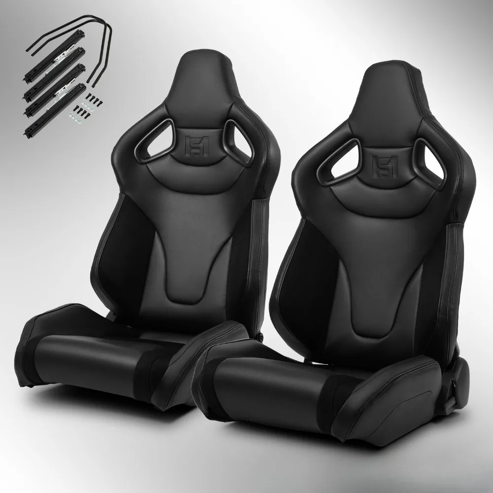 Universal C-Series Reclinable Black w/suede PVC Sport Racing Seats Pair
Universal C-Series Reclinable Black w/suede PVC Sport Racing Seats Pair