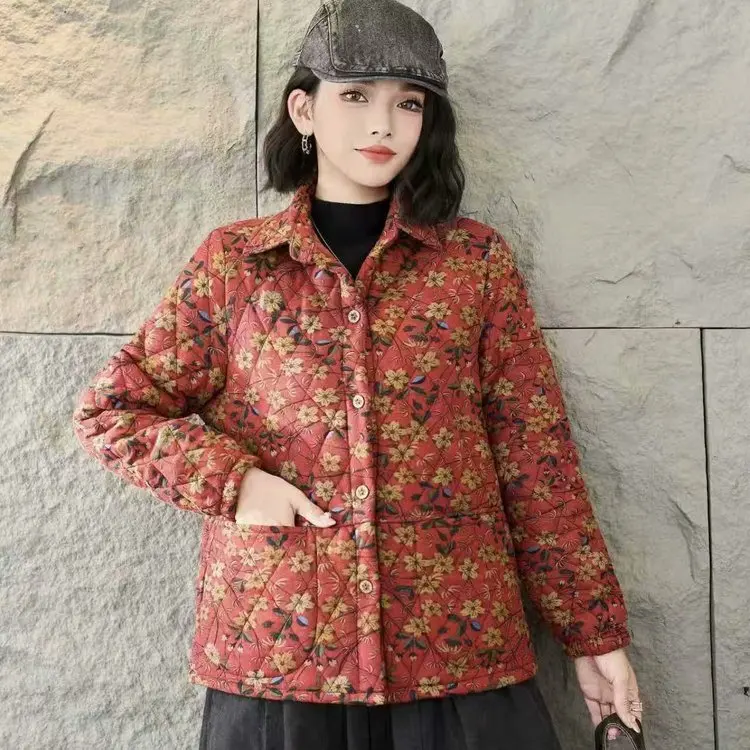 Thickened Cotton Linen Shirt Floral Print Mid-aged And Elderly Women's Fashion Autumn Wear Mom's Style Coat Cardigan Outerwear
Thickened Cotton Linen Shirt Floral Print Mid-aged And Elderly Women's Fashion Autumn Wear Mom's Style Coat Cardigan Outerwear