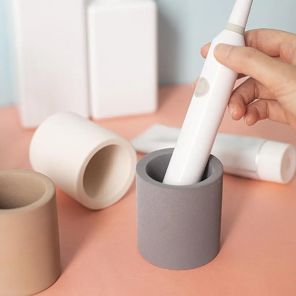 Bathroom Counter Organizer Toothbrush Holder With Razor And Toothpaste Storage For Makeup Brushes