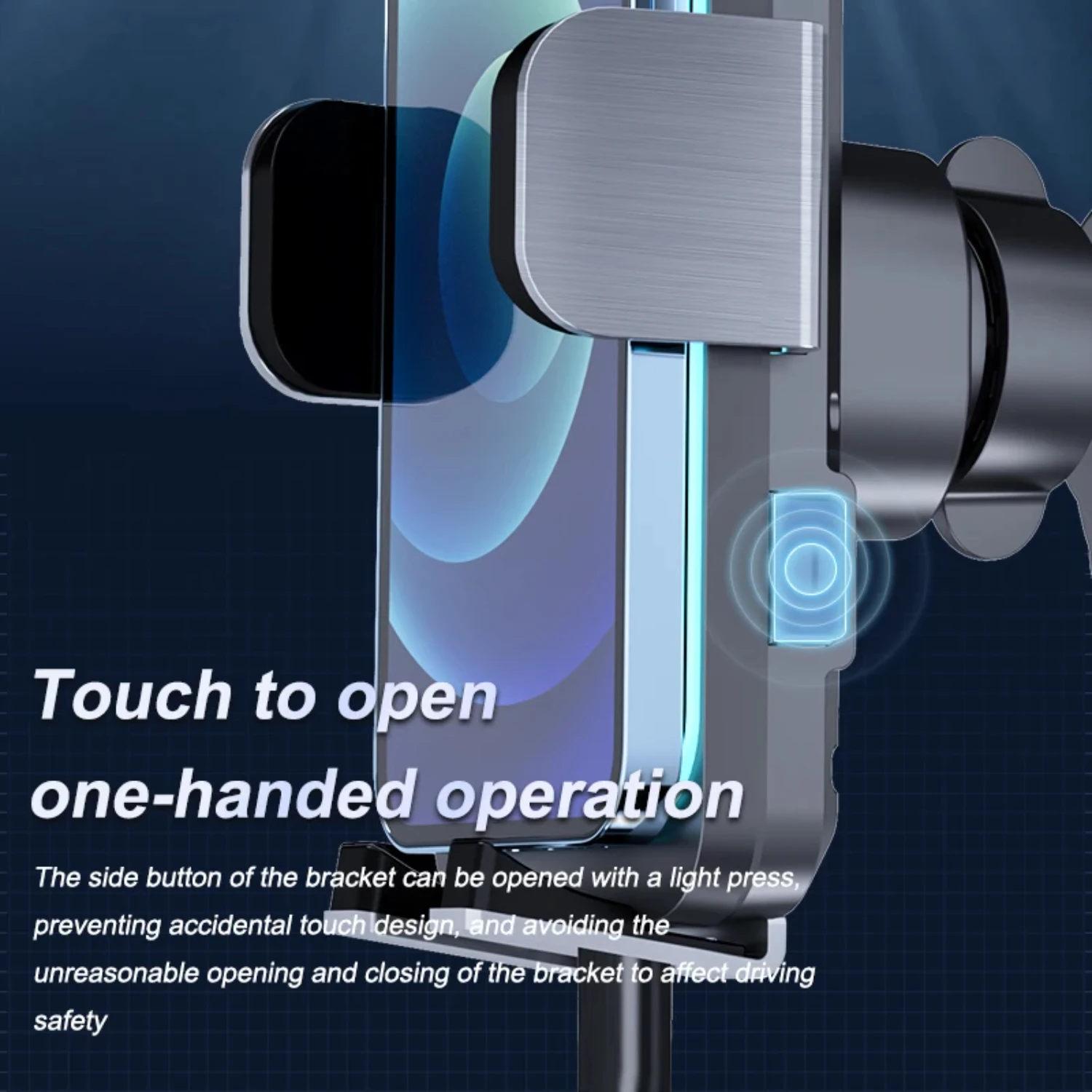 Air outlet aluminum alloy dual coil 15W fast charging phone holder with degree rotation car phone holder
Air outlet aluminum alloy dual coil 15W fast charging phone holder with degree rotation car phone holder