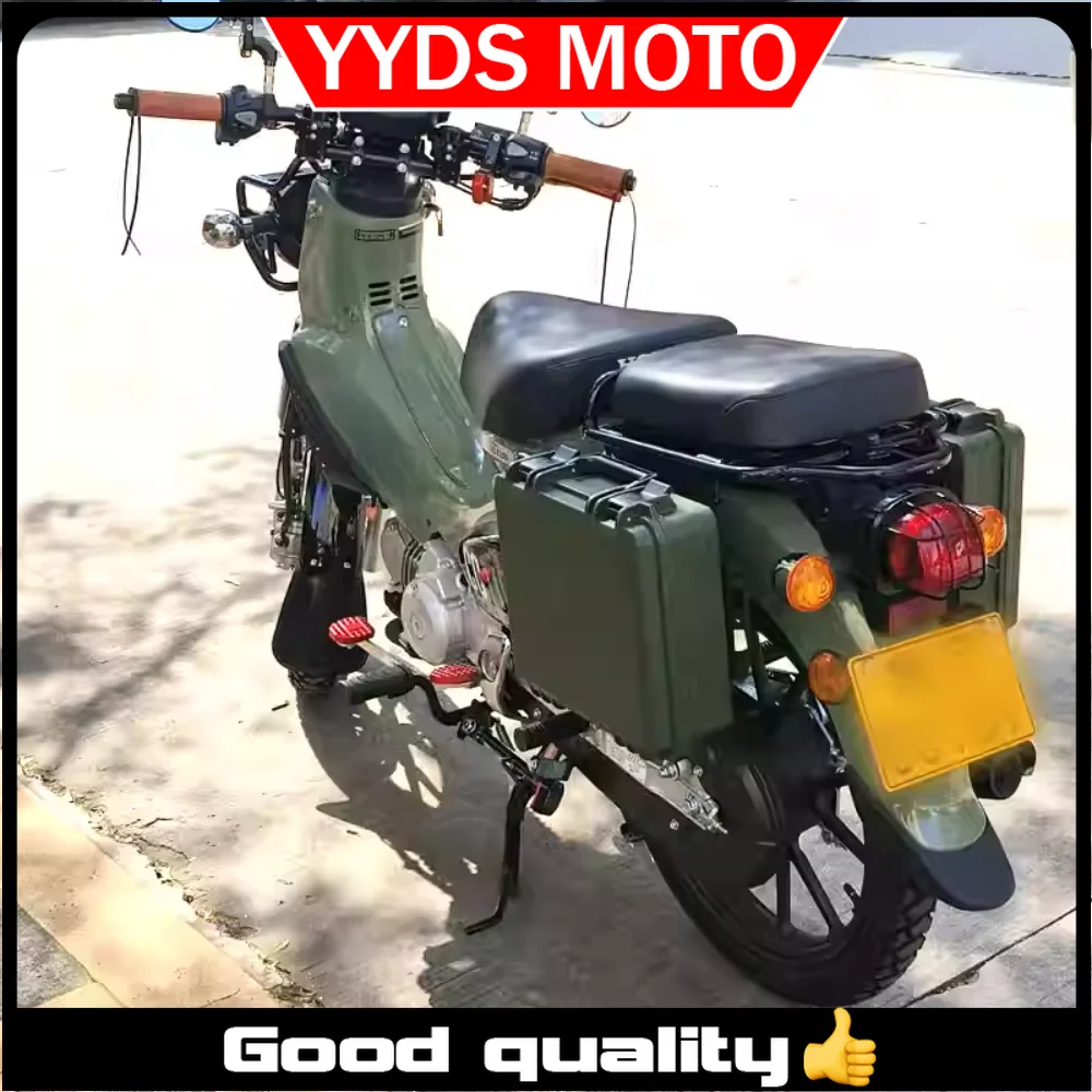 Modified side case bracket for Honda Cub CC110: quick-release side cases, side cases, fuel tank bracket, CC110 accessories.
Modified side case bracket for Honda Cub CC110: quick-release side cases, side cases, fuel tank bracket, CC110 accessories.